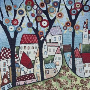 PANNELLO GOBELIN PAESAGGIO NAIF 3 (cm 47x47)